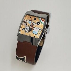 Tokidoki Watch. Preloved. Genuine Leather.  Needs new battery.